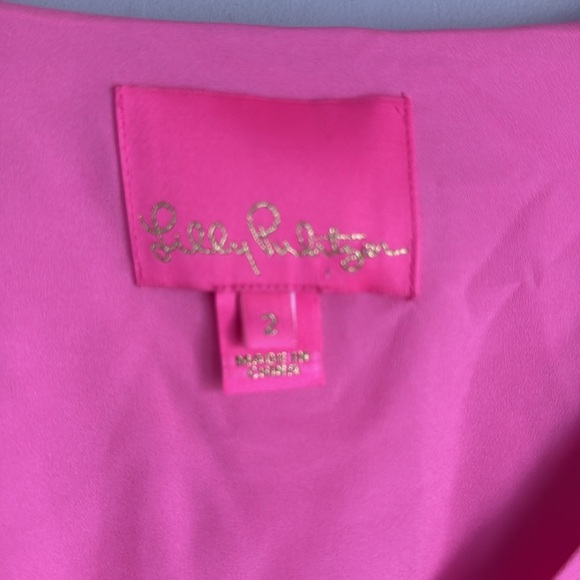 Lilly Pulitzer Martha Stretch Ruffle Dress In Prosecco Pink sz 4 - Picture 8 of 13